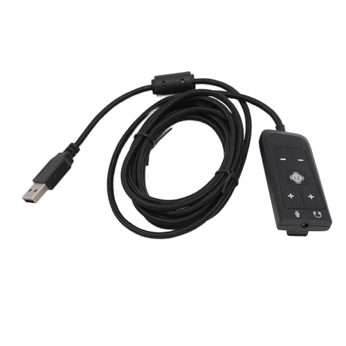 USB-Soundkarte, USB-zu-3,5-mm-Klinken-Audio-Adapter, Externer 7.1-Kanal-Audio-Adapter, USB-zu-Kopfhörer-AUX-Adapter für PS4-PC-MAC-Stereo-Headsets, Keine Treiber Erforderlich, von Bewinner