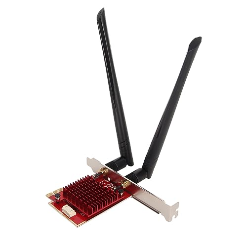 WiFi 6E AX210 AX5400M PCIE-Karte, Tri-Band Bluetooth 5.2 Wireless WLAN-Adapter mit Extrem Geringer Latenz für Desktop-PC für Win10 11 von Bewinner