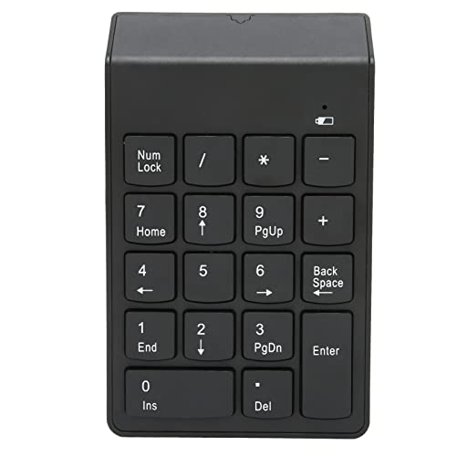 Wireless Numeric Keypad, Portable 18keys Number Numpad 2,4 GHz Stabile Verbindung Ergonomisches Design für Laptop, Notebook, Desktop, PC von Bewinner