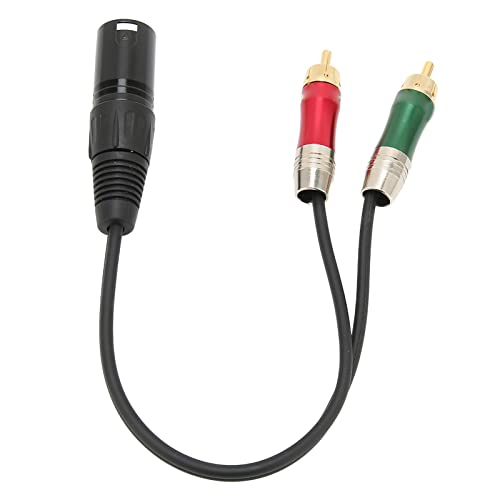 auf-XLR-Kabel, XLR-auf-DC-3,5-mm-Doppel-Cinch-Kabel, XLR-Stecker auf 2 -Stecker HiFi-Audiokabel, Verlustfreies Universal-Mikrofon-Splitterkabel für DVD-VCD (Kalong Gong/2RCA 0,3 von Bewinner