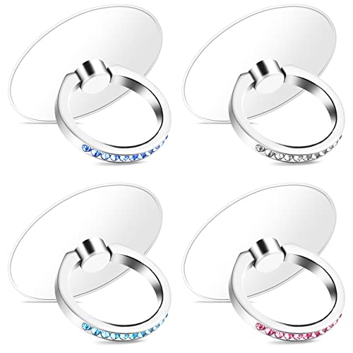 Bewudy Handy Ring Halterung, 4 Stück 360° Drehung Transparent Finger-Ständer, Handy Ringhalter Handy Ring Handgriff mit Knaufschlaufe Zubehör für Handys Smartphones Tablets Bewudy Handy Ring Halterung, 4 Stück 360° Drehung Transparent Finger-Ständer, Handy Ringhalter Handy Ring Handgriff mit Knaufschlaufe Zubehör für Handys Smartphones Tablets von Bewudy