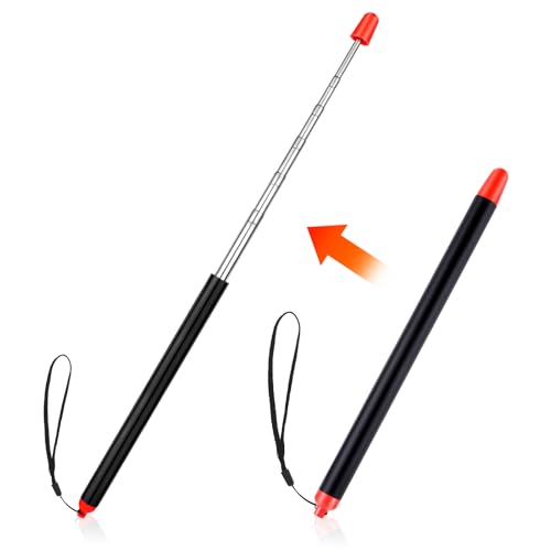 Bewudy Zeigestab Ausziehbar, Edelstahl Lehrer Zeigestock Teleskopstab 120cm Tafel Zeiger Klassenzimmer Zeiger für Präsentationen Formate Seminare von Bewudy