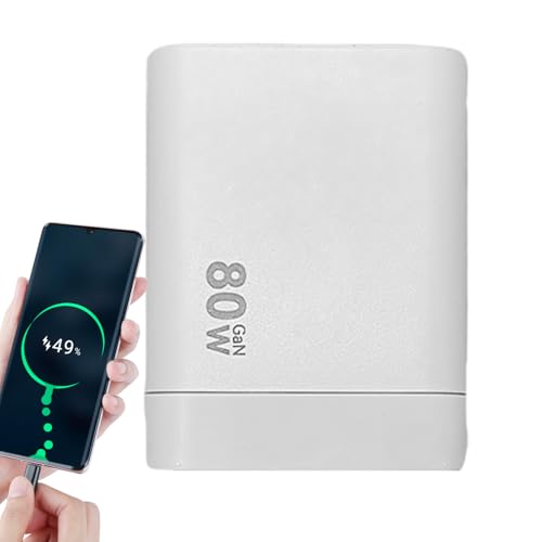 3 in 1 g EIN einziehbares Ladegerät Mobile Ladegerät Wandstecker mit erweiterbarem 80-W-maximalem Schnelllademodul, Typ-C-Kabel und 2 USB-Anschlüssen für Mobiltelefone, Laptops 3 in 1 g EIN einziehbares Ladegerät Mobile Ladegerät Wandstecker mit erweiterbarem 80-W-maximalem Schnelllademodul, Typ-C-Kabel und 2 USB-Anschlüssen für Mobiltelefone, Laptops von Bexdug