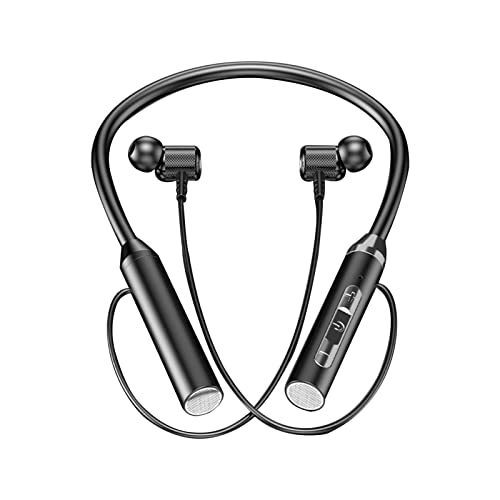 Bexdug 2 Pcs Magnetische Nackenbügel-Headsets - Kabelloses In-Ear-Headset/Kopfhörer mit Extra-Bass und Mikrofon für Telefonanrufe | -Headset mit Wiedergabe-Noise-Cancelling-Mikrofonen für klare von Bexdug