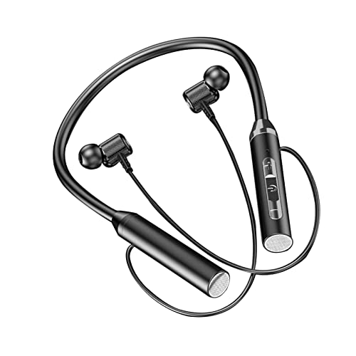 Bexdug 5 Pcs Magnetische Nackenbügel-Headsets, Kabelloses In-Ear-Headset/Kopfhörer mit Extra-Bass und Mikrofon für Telefonanrufe, HiFi-Stereo-Ohrhörer mit tiefen Bässen, IPX7, wasserdicht von Bexdug