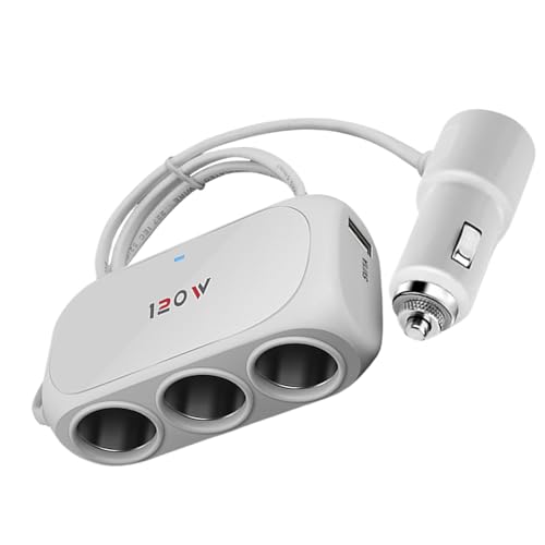 Bexdug Auto -Ladegerät, Auto -Ladegerät USB - Auto -Ladegerät USB Schnelle Gebühr - Fast Lade 3 Wege Socket Port Portable Fast Lade Autozubehör für iOS -Systeme Bexdug Auto -Ladegerät, Auto -Ladegerät USB - Auto -Ladegerät USB Schnelle Gebühr - Fast Lade 3 Wege Socket Port Portable Fast Lade Autozubehör für iOS -Systeme von Bexdug