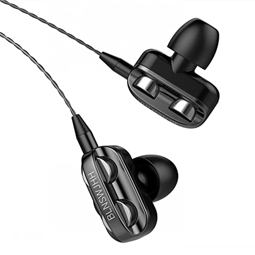 Bexdug In-Ear-Kopfhörer mit Kabel | Spiel-Ohrhörer mit Mikrofon - Geräuschisolierende 3,5-mm-Klinken-In-Ear-Kopfhörer für PC-Spielgeräte und Mobiltelefone von Bexdug