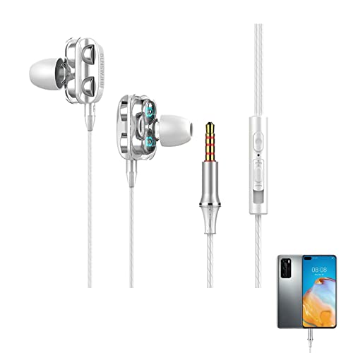 Bexdug Kabelgebundene Ohrhörer,Spiel-Ohrhörer mit Mikrofon | Geräuschisolierende 3,5-mm-Klinken-In-Ear-Kopfhörer für PC-Spielgeräte und Mobiltelefone von Bexdug