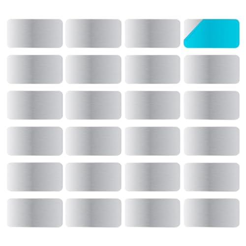 Bexdug Klebermetallplatte für Magnete, Metallstreifen mit Klebstoffrücken, 2,36x1.18 Zoll Metallstreifen 24 Stücke Magnetplatte, Versiegelung Entlüftungsabdeckung Stahlersatzzubehör für Holz und Bexdug Klebermetallplatte für Magnete, Metallstreifen mit Klebstoffrücken, 2,36x1.18 Zoll Metallstreifen 24 Stücke Magnetplatte, Versiegelung Entlüftungsabdeckung Stahlersatzzubehör für Holz und von Bexdug