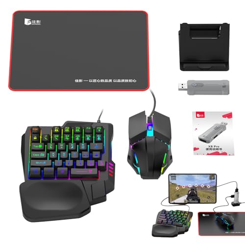 Bexdug Spieltastatur und Mäuse, Spieltastatur und Mäuse Combo | Mechanische Tastaturmäuse -Kombination | Ergonomic Design Controller Adapter Converter Set für Programmier Esports von Bexdug