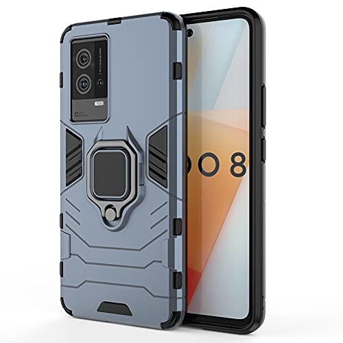 BeyondTop Hülle Rugged Armor für vivo iQOO 8 Handyhülle Rückseite mit 360 Grad Ring Kickstand Stoßfest und Kratzfeste Schutzhülle für vivo iQOO 8-Blau BeyondTop Hülle Rugged Armor für vivo iQOO 8 Handyhülle Rückseite mit 360 Grad Ring Kickstand Stoßfest und Kratzfeste Schutzhülle für vivo iQOO 8-Blau von BeyondTop