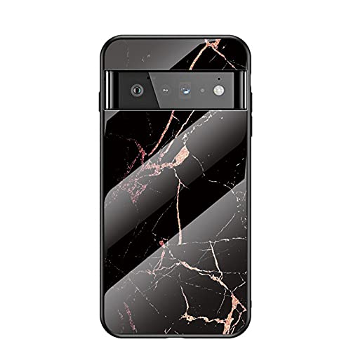 BeyondTop Hülle für Google Pixel 6 Pro Hülle Marmor Gehärtetem Glas & Silikon Rand Hybrid Hardcase Stoßfest Kratzfest Handyhülle Dünn Case Handyhülle für Google Pixel 6 Pro (Schwarzes Gold) BeyondTop Hülle für Google Pixel 6 Pro Hülle Marmor Gehärtetem Glas & Silikon Rand Hybrid Hardcase Stoßfest Kratzfest Handyhülle Dünn Case Handyhülle für Google Pixel 6 Pro (Schwarzes Gold) von BeyondTop