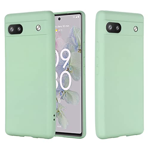 BeyondTop Hülle für Google Pixel 6a Hülle, Ultra Dünn Hochwertiges flüssiges Silikon Case, rutschfeste Schale, Handyhülle für Google Pixel 6a Stoßfeste Hülle (Grün) von BeyondTop