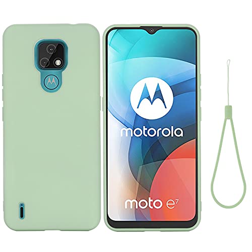 BeyondTop Hülle für Motorola Moto E7 2020 Hülle, Ultra Dünn Hochwertiges flüssiges Silikon Case, rutschfeste Schale, Handyhülle für Motorola Moto E7 2020 Stoßfeste Hülle (Grün) von BeyondTop