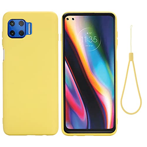 BeyondTop Hülle für Motorola Moto G 5G Plus Hülle, Ultra Dünn Hochwertiges flüssiges Silikon Case, rutschfeste Schale, Handyhülle für Motorola Moto G 5G Plus Stoßfeste Hülle (Gelb) von BeyondTop