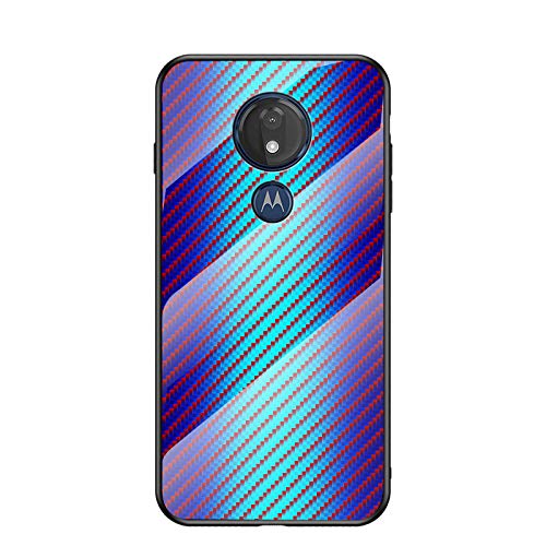 BeyondTop Hülle für Motorola Moto G7 Power/Moto G7 Telefonhülle aus Kohlefaserglas Schlanke und Dünne Stoßfest Hülle Rückseite mit TPU-Kanten Handyhülle für Motorola Moto G7 Power/Moto G7 (Blaue) von BeyondTop