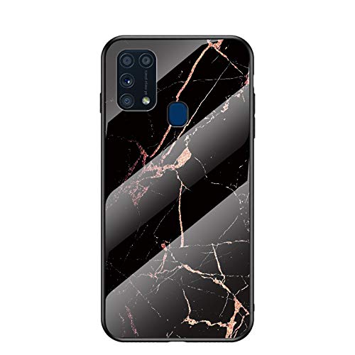 BeyondTop Hülle für Samsung Galaxy M31 Hülle Marmor Gehärtetem Glas & Silikon Rand Hybrid Hardcase Stoßfest Kratzfest Handyhülle Dünn Case Handyhülle für Samsung Galaxy M31 (Schwarzes Gold) BeyondTop Hülle für Samsung Galaxy M31 Hülle Marmor Gehärtetem Glas & Silikon Rand Hybrid Hardcase Stoßfest Kratzfest Handyhülle Dünn Case Handyhülle für Samsung Galaxy M31 (Schwarzes Gold) von BeyondTop