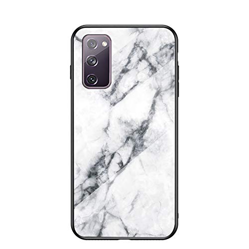 BeyondTop Hülle für Samsung Galaxy S20 FE 5G Hülle Marmor Gehärtetem Glas & Silikon Rand Hybrid Hardcase Stoßfest Kratzfest Handyhülle Dünn Case Handyhülle für Samsung Galaxy S20 FE 5G (Weiß) BeyondTop Hülle für Samsung Galaxy S20 FE 5G Hülle Marmor Gehärtetem Glas & Silikon Rand Hybrid Hardcase Stoßfest Kratzfest Handyhülle Dünn Case Handyhülle für Samsung Galaxy S20 FE 5G (Weiß) von BeyondTop