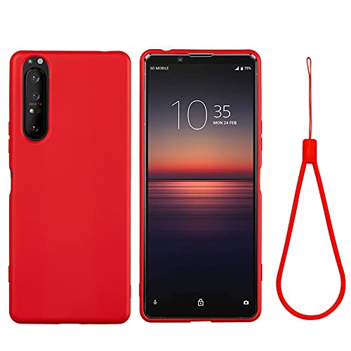 BeyondTop Hülle für Sony Xperia 1 II Hülle, Ultra Dünn Hochwertiges flüssiges Silikon Case, rutschfeste Schale, Handyhülle für Sony Xperia 1 II Stoßfeste Hülle (Rot) von BeyondTop