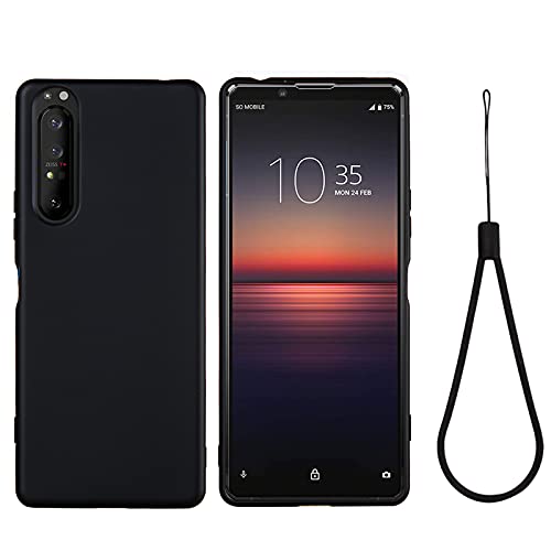 BeyondTop Hülle für Sony Xperia 1 II Hülle, Ultra Dünn Hochwertiges flüssiges Silikon Case, rutschfeste Schale, Handyhülle für Sony Xperia 1 II Stoßfeste Hülle (Schwarz) von BeyondTop