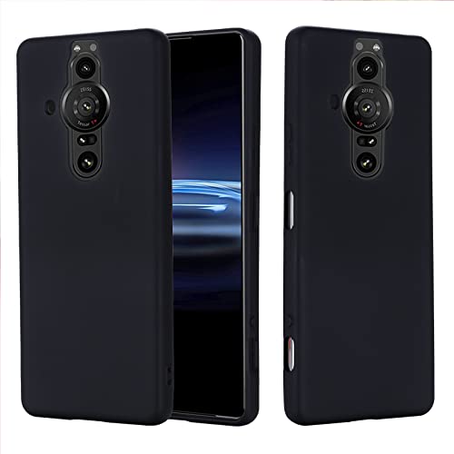 BeyondTop Hülle für Sony Xperia Pro-I Hülle, Ultra Dünn Hochwertiges flüssiges Silikon Case, rutschfeste Schale, Handyhülle für Sony Xperia Pro-I Stoßfeste Hülle (Schwarz) von BeyondTop