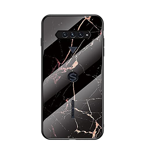 BeyondTop Hülle für Xiaomi Black Shark 4 Hülle Marmor Gehärtetem Glas & Silikon Rand Hybrid Hardcase Stoßfest Kratzfest Handyhülle Dünn Case Handyhülle für Xiaomi Black Shark 4 (Schwarzes Gold) BeyondTop Hülle für Xiaomi Black Shark 4 Hülle Marmor Gehärtetem Glas & Silikon Rand Hybrid Hardcase Stoßfest Kratzfest Handyhülle Dünn Case Handyhülle für Xiaomi Black Shark 4 (Schwarzes Gold) von BeyondTop