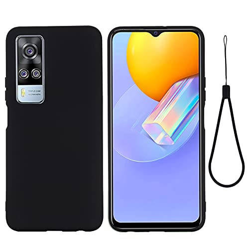 BeyondTop Hülle für vivo Y51s/Y31 2021 Hülle, Ultra Dünn Hochwertiges flüssiges Silikon Case, rutschfeste Schale, Handyhülle für vivo Y51s/Y31 2021 Stoßfeste Hülle (Schwarz) von BeyondTop
