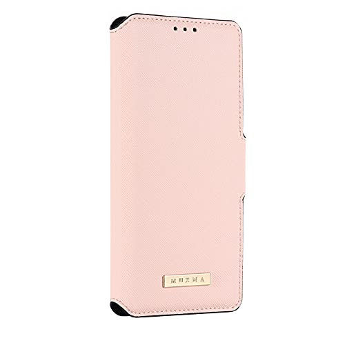 BeyondTop Lederhülle für Samsung Galaxy A53 5G Hülle, Kreuznarbenöl-Lederholster Flip Case Hülle Handy mit Kartenfach Stand, Tasche Cover Etui Handyhülle für Samsung A53 5G-Rosa von BeyondTop