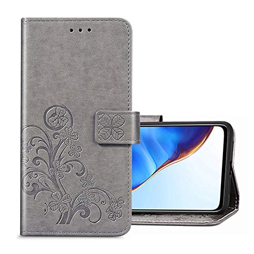 BeyondTop Schutzhülle für Motorola Moto G60S Hülle, PU+TPU Leder Wallet Tasche Cover, Brieftasche Case mit Stand FunktionUltra Slim Card Slot Hülle für Motorola Moto G60S (Grau) von BeyondTop