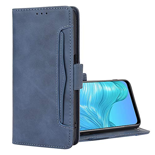 BeyondTop Schutzhülle für Realme 8i Hülle, Schutzhülle Handy Lederhülle PU Leder Hülle Handytasche Cover Handyhülle für Realme 8i Ledertasche-Blau von BeyondTop