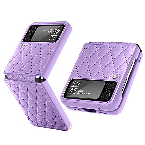 BeyondTop Schutzhülle für Samsung Galaxy Z Flip 3 5G, Painted Pattern Schutzhülle mit Klappdeckel Galaxy Z Flip 3, Schutzhülle für Samsung Z Flip 3 5G, Violett von BeyondTop