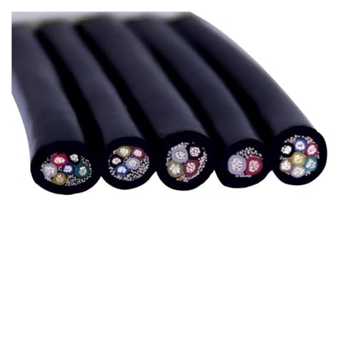 BgnEhRfL Draht, elektronischer Draht, UL2547 5M-50M 22AWG Abgeschirmtes Signalkabel PVC-isoliertes Kanal-Audio-Kopfhörer-Kupfer-Steuerabschirmkabel(BK,10M-22AWG (3CORES)) von BgnEhRfL