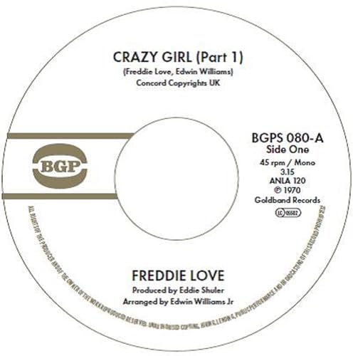 Freddie Love - Crazy Girl (Part 1) / Crazy Girl (Part 2) [Vinyl LP] von Bgp