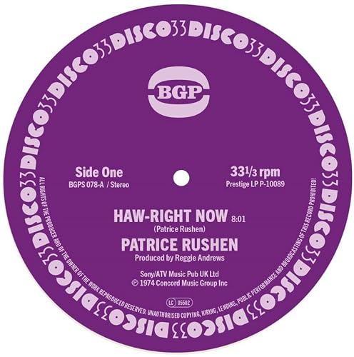 Haw-Right Now / Kickin' Back [Vinyl LP] von BGP