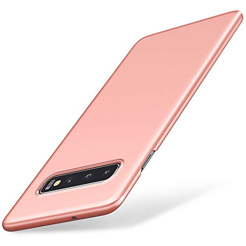 TXLING Coque Samsung Galaxy S10 PC Finition Matte [Ultra Leger] [Ultra Mince] Anti-Rayures Coque Rigide Etui Housse Full-Cover Case Pour Samsung Galaxy S10 -Or Rose von Bhuuno