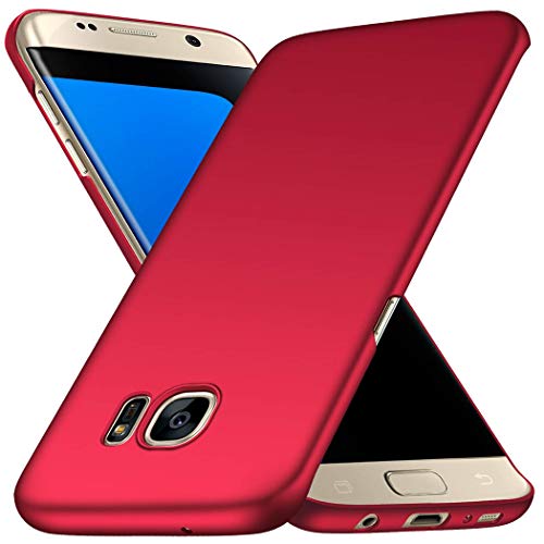 TXLING Schutzhülle für Samsung Galaxy S7 Edge, Polycarbonat, Mattes Finish, Ultra leicht, ultradünn, Kratzfest, Hartschale, Schutzhülle für Samsung Galaxy S7 Edge, Rot von Bhuuno