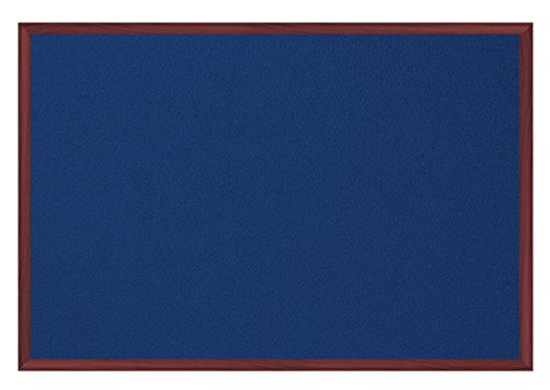 BI-OFFICE Filz earth-it Executive – Tischplatte mit Rahmen Kirsche, 900 x 600 mm, blau von Bi-Office