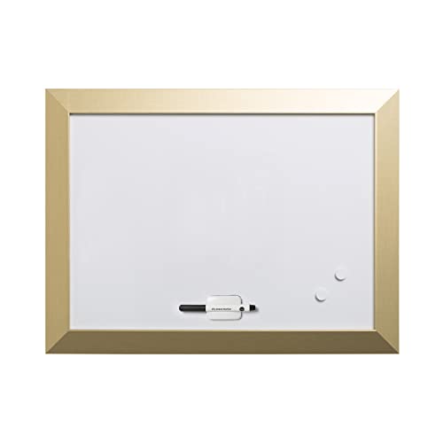 Bi-Office, Whiteboard Kamashi, magnetisch, trocken abwischbar, Gold MDF-Rahmen, 60x45cm von Bi-Office