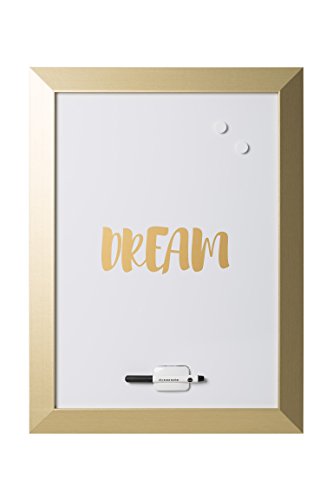 Bi-Office, Whiteboard Kamashi "Dream", magnetisch, trocken abwischbar, Gold MDF-Rahmen, 45x60cm von Bi-Office