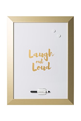 Bi-Office, Whiteboard Kamashi "LOL", magnetisch, trocken abwischbar, Gold MDF-Rahmen, 45x60cm von Bi-Office