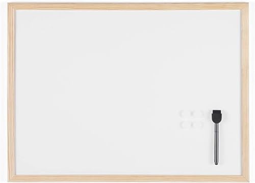 Bi-Office Budget Whiteboard mit Holzrahmen, magnetisch, 5 Größen wählbar, 60 x 45 cm von Bi-Office