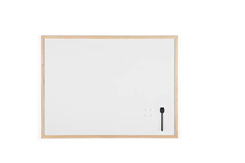 Bi-Office Budget Whiteboard mit Holzrahmen, magnetisch, 5 Größen wählbar, 80 x 60 cm von Bi-Office