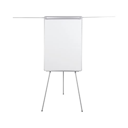Bi-Office Dreibein Flipchart Grau mit ausziehbaren Armen, nicht-magnetisch, mit Stifteablage von Bi-Office