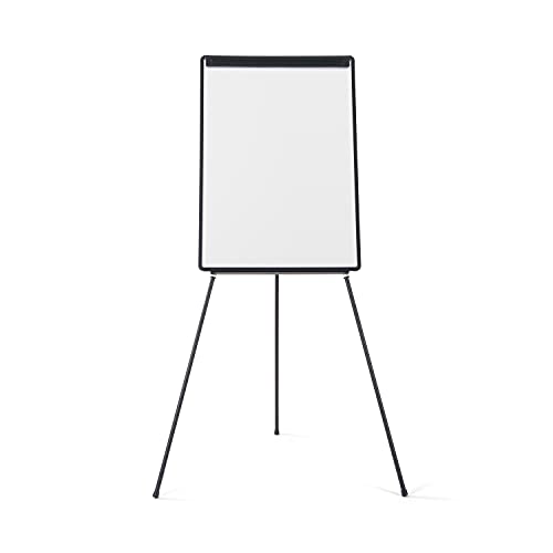 Bi-Office Dreibein Flipchart Schwarz, nicht-magnetisch, mit Stifteablage von Bi-Office