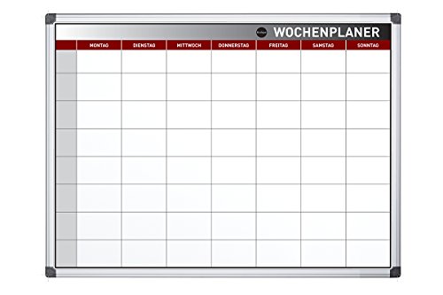 Bi-Office Earth - Umweltfreundliches Planungstafel, 90 x 60 cm, Magnetischer Wochenplaner mit Aluminiumrahmen, Trocken Abwischbar Wochenkalender von Bi-Office