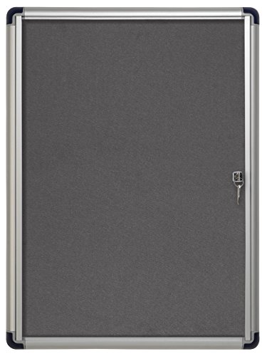 Bi-Office Enclore Filzvitrine extra 710 x 664 mm / 6 A4 grau von Bi-Office