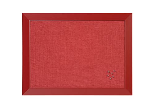 Bi-Office FB04391242 - Kamashi Medina Notiztafel, MDF Rahmen Textiloberfläche, 60 x 45 cm großer, 45 mm dicker, rot von Bi-Office