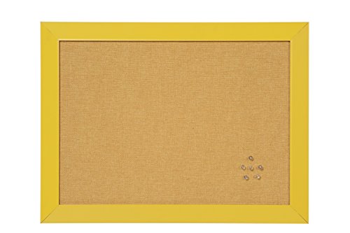 Bi-Office FB04392642 - Kamashi Medina Notiztafel, MDF Rahmen Textiloberfläche, 60 x 45 cm großer, 45 mm dicker, gelb von Bi-Office