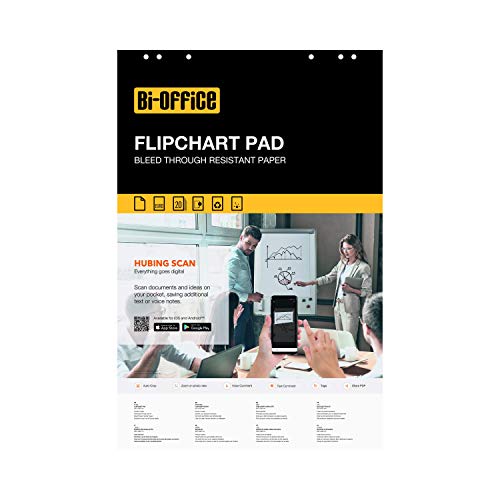 Bi-Office - Flipchartblock Euro, Blanko, 20 Blättern, 60 g/m² Papier, 5 Flipchartblöcke Bi-Office - Flipchartblock Euro, Blanko, 20 Blättern, 60 g/m² Papier, 5 Flipchartblöcke von Bi-Office