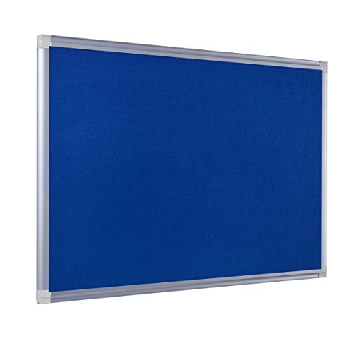 Bi-Office Filztafel New Generation, Pinnwand mit Aluminiumrahmen, 60 x 45 cm, Blau von Bi-Office